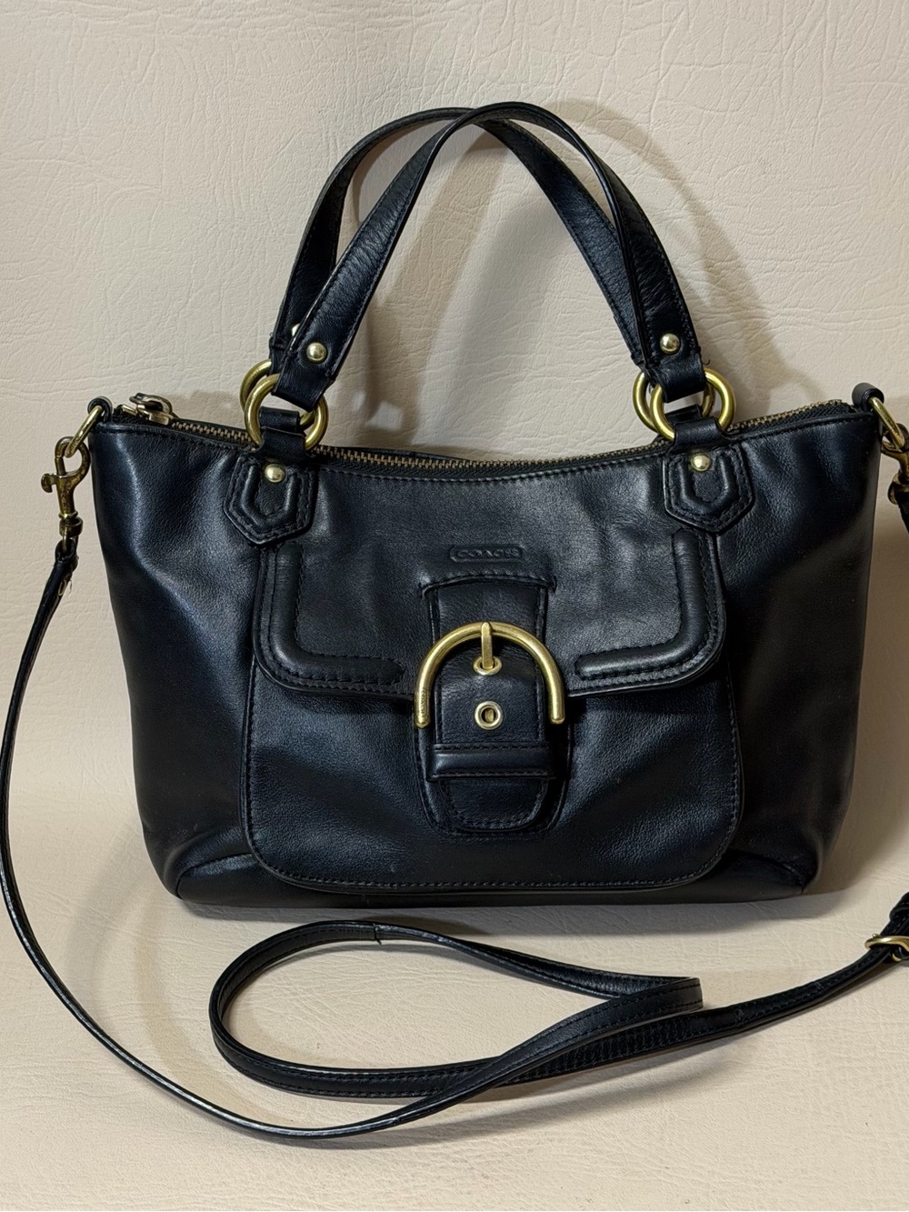 OLD Coach Campbell Mahogany Leather COA Shoulder Hand Bag COMAG USA PAT 5722126